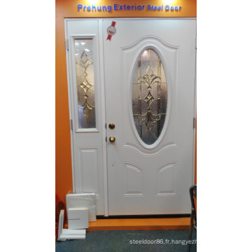 Fangda Bronze Caming Petite Porte Ovale En Verre Primaire Blanc Amorcée